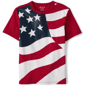 The Children’s Place Boys All Holidays Short Sleeve Graphic T-Shirtst-Shirt(American Flag)