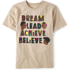 The Children’s Place Boys All Holidays Short Sleeve Graphic T-Shirtst-Shirt(Dream Lead Achieve Believe)