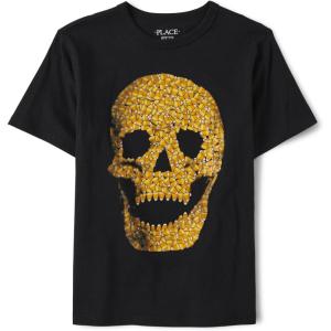 The Children’s Place Boys All Holidays Short Sleeve Graphic T-Shirtst-Shirt(Halloween Candy Skull)
