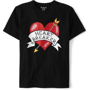 The Children’s Place Boys All Holidays Short Sleeve Graphic T-Shirtst-Shirt(Heart Breaker)