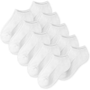 The Children’s Place Girls Ankle Socks Variety Pack(White 10-pack)