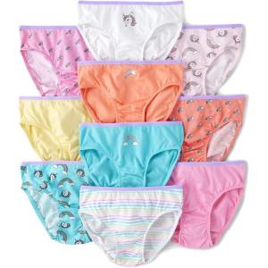 The Children’s Place girls Cotton Brief Underwear Variety Pack(Multi Color Print 10-pack)