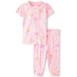 The Children’s Place,Baby Girls,Easter Family Matching Snug Fit Cotton Pajamas,Rose Mist,2 Years