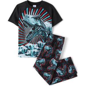 The Children’s Place Baby Girls’ and Toddler Tie Front Denim Pull On Shorts(T-rex Heads)