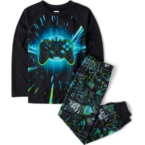 The Children’s Place boys Long Sleeve Top and Pants 2 Piece Pajama Set(Digital Gamer)