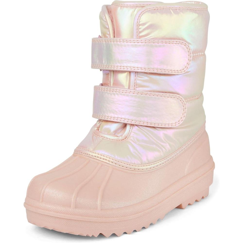 imageThe Childrens Place Girls Faux Fur Trim Winter Snow BootsPink