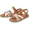 The Children’s Place Girls’ Adjustable Ankle Strap Flat Sandals(Pink Gold Multi Crisscross)