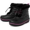 The Children’s Place Girls’ Faux Fur Trim Winter Snow Boots(Black Toggle)