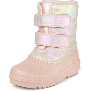 The Children’s Place Girls’ Faux Fur Trim Winter Snow Boots(Pink)