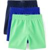 The Children’s Place Baby Boys’ and Toddler Boys’ Athletic Basketball Shorts(Wasabi 3-pack)