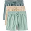 The Children’s Place Baby Boys’ and Toddler Quick Dry Mesh Basketball Shorts(Spruce/Sand/Olive 3-pack)