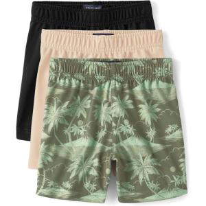 The Children’s Place Baby Boys’ and Toddler Boys’ Athletic Basketball Shorts(Greenwich 3-pack)