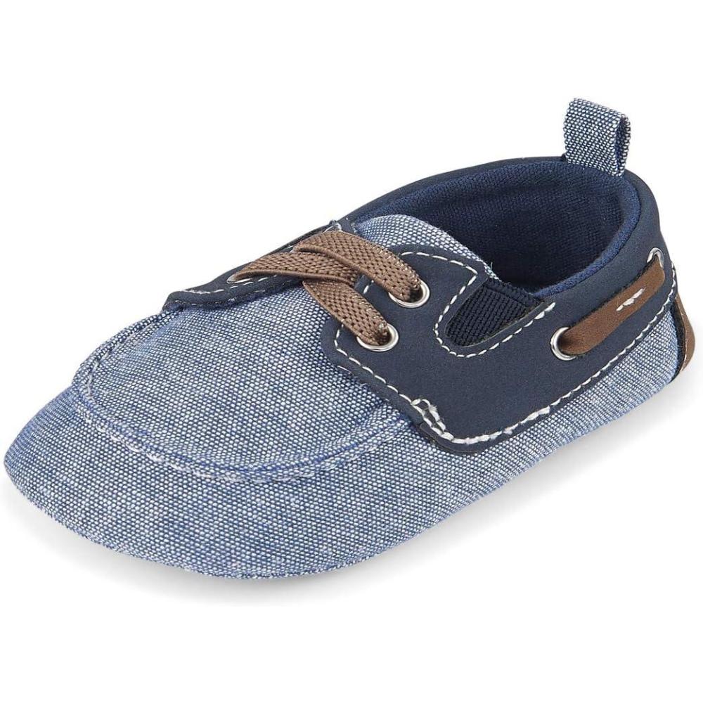 imageThe Childrens Place BabyBoys Chambray Boat ShoesNavy