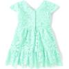 The Children’s Place Baby-Girls and Toddler Short Sleeve Dressy Dresses(Mellow Aqua Lace)
