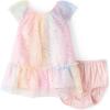 The Children’s Place Baby-Girls and Toddler Short Sleeve Dressy Dresses(Bright Pink Rainbow)