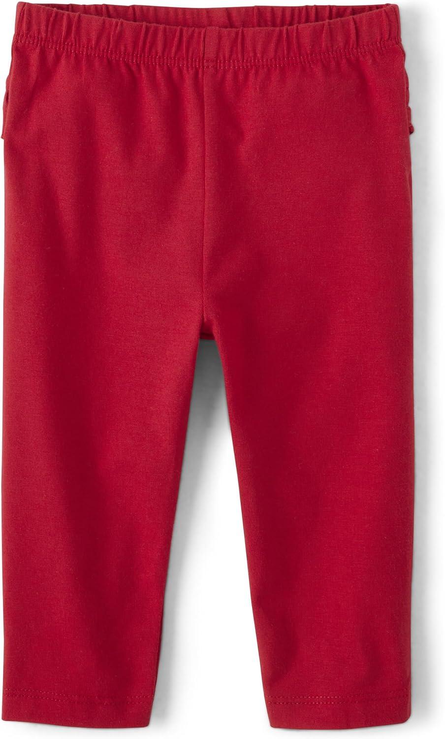 imageThe Childrens Place BabyGirls and Newborn Knit Pull on PantsRed Rose 2pack