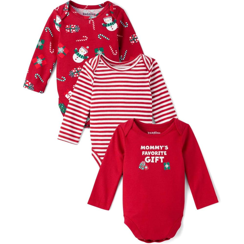 imageThe Childrens Place Baby Boys And Newborn Long Sleeve Bodysuits MultipacksChristmas Gift 3pack