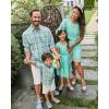 The Children’s Place Unisex-Child Coordinating Family Outfits, Mommy & Me, Dad & Son, Baby, Mint to Be Collection(Newborn Dress)
