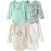 The Children’s Place Baby Boys’ And Newborn Long Sleeve Bodysuits, Multipacks(Wintermint 4-pack)