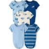 The Children’s Place Baby Boys’ And Newborn Short Sleeve Bodysuits,multipacks(Trucks 5-pack)