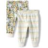 The Children’s Place Baby Boys’ Cotton Pants(Halo White 2-pack)