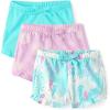 The Children’s Place Baby Girls’ and Newborn Cotton Pull on Everyday Shorts(Seahorses and Seashells 3-pack)