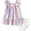 The Children’s Place Baby Girls’ and Newborn Sleeveless Casual Dress(Red White and Blue Stripe)