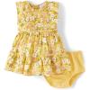 The Children’s Place Baby Girls’ and Newborn Sleeveless Casual Dress(Sunset Gold Floral)