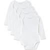 The Children’s Place baby-girls And Newborn Long Sleeve Bodysuits, Multipacks(White 4-pack)