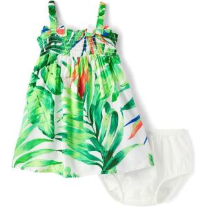The Children’s Place Baby Girls’ and Newborn Sleeveless Casual Dress(Tropical Renew Blue)