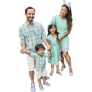 The Children’s Place Unisex-Child Coordinating Family Outfits, Mommy & Me, Dad & Son, Baby, Mint to Be Collection(Boy Shirt)
