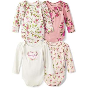 The Children’s Place baby-girls And Newborn Long Sleeve Bodysuits, Multipacks(Bunnys Tail 4-pack)