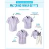 The Children’s Place Baby-Boys Coordinating Family Outfits, Mommy & Me, Dad & Son, Baby, Purple Party Collection(Boy Shirt)