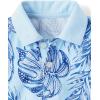 The Children’s Place Baby Boys’ And Newborn Short Sleeve Button Down Shirt and Shorts 2 Piece Set(Blue Tropical)