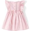 The Children’s Place Baby Girls’ and Newborn Ruffle Dressy Dress(Rose Petal Gingham)