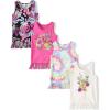The Children’s Place Girls’ Graphic Fringe Tank Tops(Sugarcandy 4-pack)