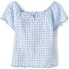The Children’s Place Girls’ Smocked Short Sleeve Tops(Breeze Keyhole)