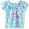 The Children’s Place Girls’ Smocked Short Sleeve Tops(Hawaiian)