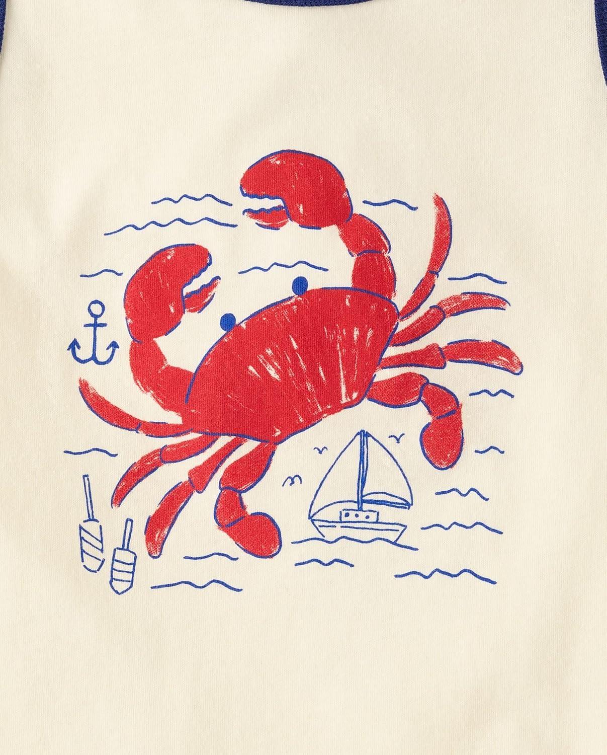 imageThe Childrens Place Boys and Toddler Assorted Sleeveless Tank TopsLobsters 3pack