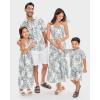 The Children’s Place Baby Boys’ and Toddler Poplin Short Sleeve Button Down Shirt(Fin Gray Tropical)