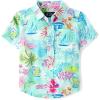 The Children’s Place Baby Boys’ and Toddler Poplin Short Sleeve Button Down Shirt(Cosmos)