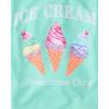 The Children’s Place Girls’ Short Sleeve Top and Shorts,2 Piece Pajama Set(Ice Cream Cones)