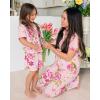 The Children’s Place Girls’ Short Sleeve Top and Shorts,2 Piece Pajama Set(Pink Floral Button)