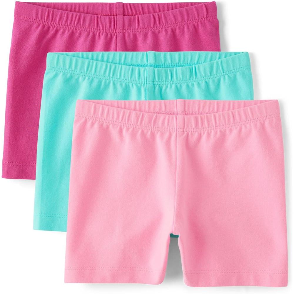 imageThe Childrens Place Girls Essential Cartwheel ShortsSugarcandy 3pack