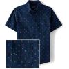 The Children’s Place Boys’ Short Sleeve Poplin Button Down Shirt(Tidal Doodle)
