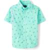 The Children’s Place Boys’ Short Sleeve Poplin Button Down Shirt(Easter Egg Mint)