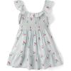 The Children’s Place Girls’ Short Sleeve Dressy Dress(Chalk Blue Cherries)