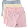 The Children’s Place,Girls,Assorted Cartwheel Shorts,Fair Ivory 4-Pack,Medium
