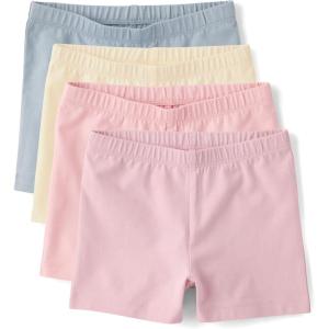 The Children’s Place,Girls,Assorted Cartwheel Shorts,Fair Ivory 4-Pack,Medium