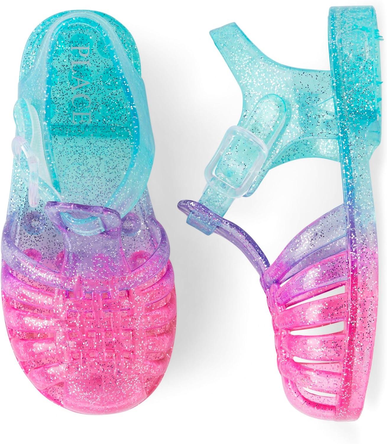 imageThe Childrens Place girls And Toddler Girls Jelly Fisherman SandalsSandalOmbre Multicolor